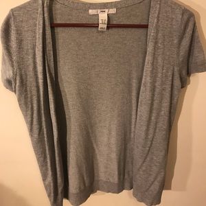 Grey Cardigan with short sleeves
